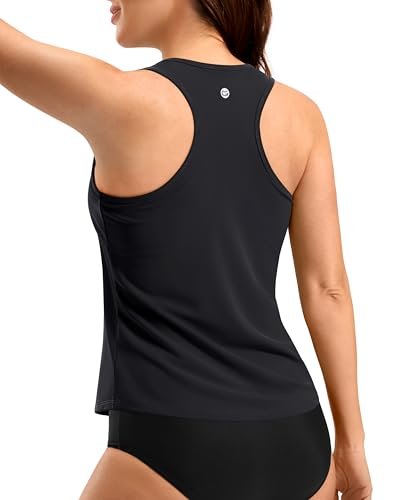 CALIA Women's Skinny Racerback Tankini Swim Top